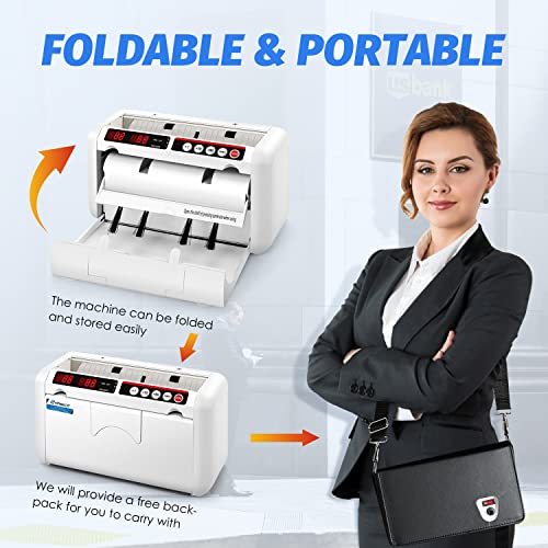 Image of Battery Operated Bill Counter Machine Portable Rechargeable Money Counter