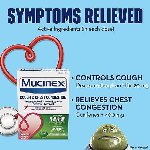 Mucinex RE499538 Cough & Chest Congestion High Blood Pressure Liquid Gels thumb #2