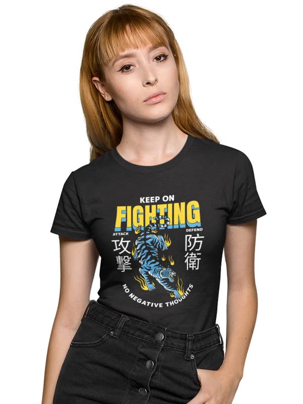 New North Keep on Fighting Regular Fit T-Shirt for Women New North Keep on Fighting Regular Fit T-Shirt for Women