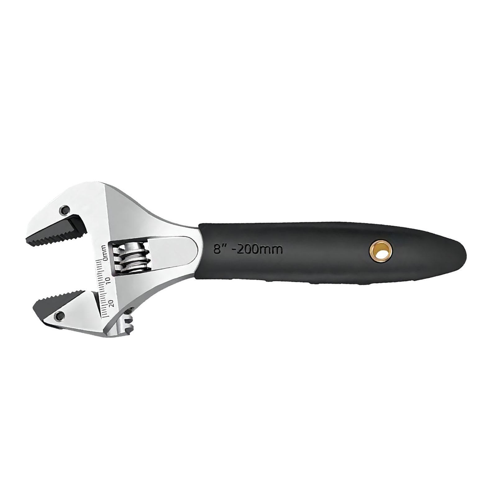 Auyxssz Black Adjustable Ratcheting Wrench Wide Opening Is Durable And Sturdy Handy Tool Home And Garage Needs Is Strong Wear Resistant. Adjustable Ratchet Wrench, 8 Inch