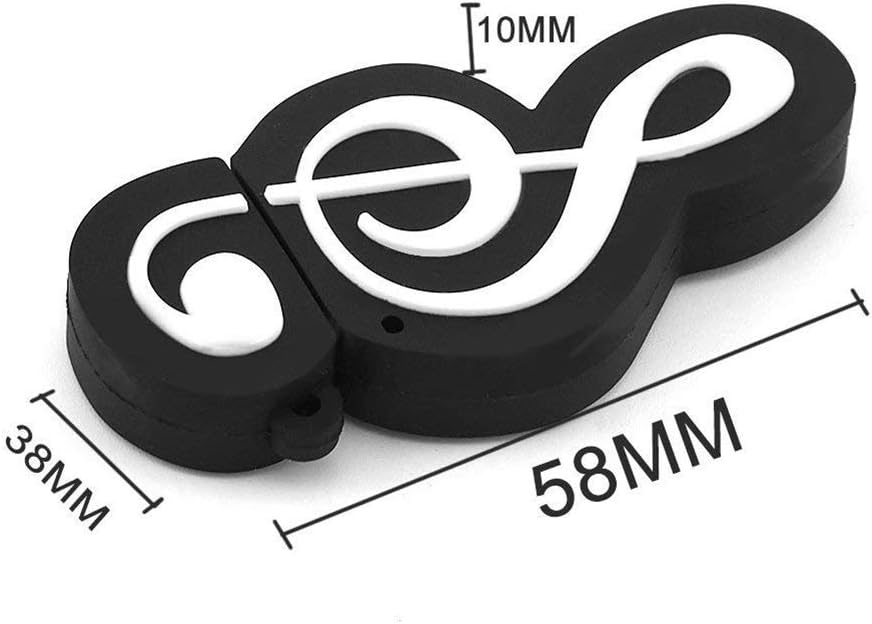128GB USB 2.0 Music Note Notation Shape USB Flash Drive Pendrive Memory Stick Thumb Drive Jump Drive Flash Disk