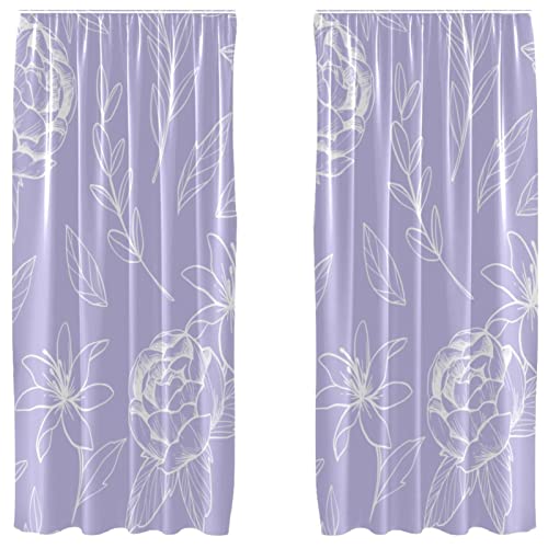 Cortinas decorativas ligeras para dar privacidad sin perder claridad, juego de 2 paneles 2