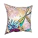 Funda de cojín de libélula de primavera con flores coloridas fundas de almohada florales para el hogar sala de estar decoración funda de almohada para sofá 45 x 45 cm