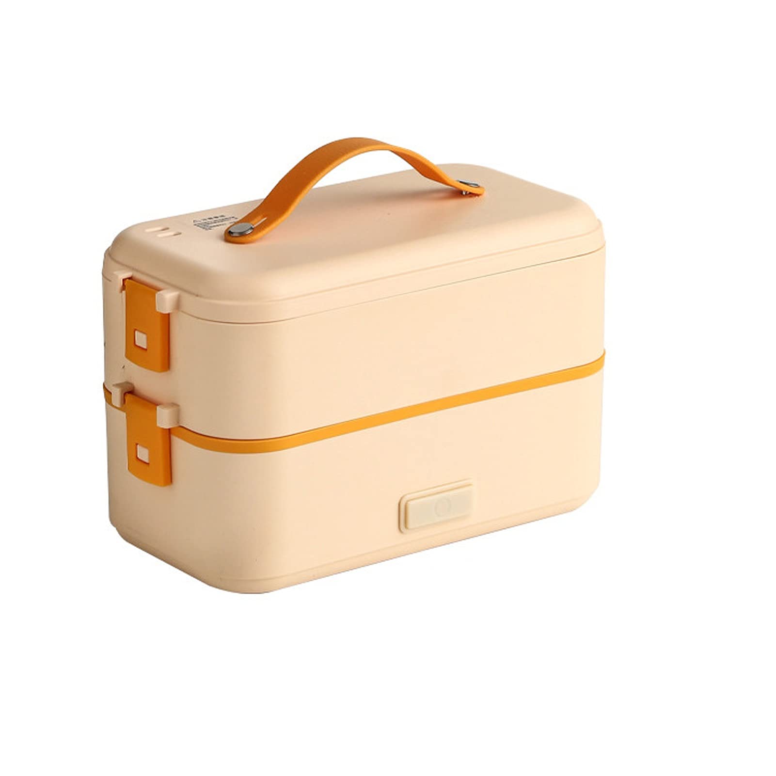 Electric Heating Lunch Box 1L Portable Food Warmer For Home Thermal Lunch Box With Removable Food-Grade Stainless Steel Container Heated Lunch Box For Office School ( Color : Yellow , Size : 2-layer )