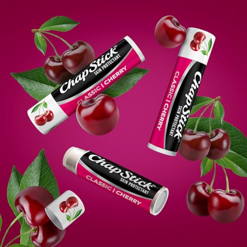 ChapStick Bulk Cherry Lip Balm 24-Count – Fruity & Sweet Lip Moisturizer for Dry Lips, 0.15 Ea