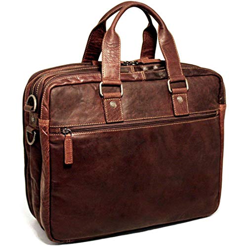 Sacoche Cuir Jack Georges Pour Homme - Occasion - Monogrammée Aux Initiales MEB