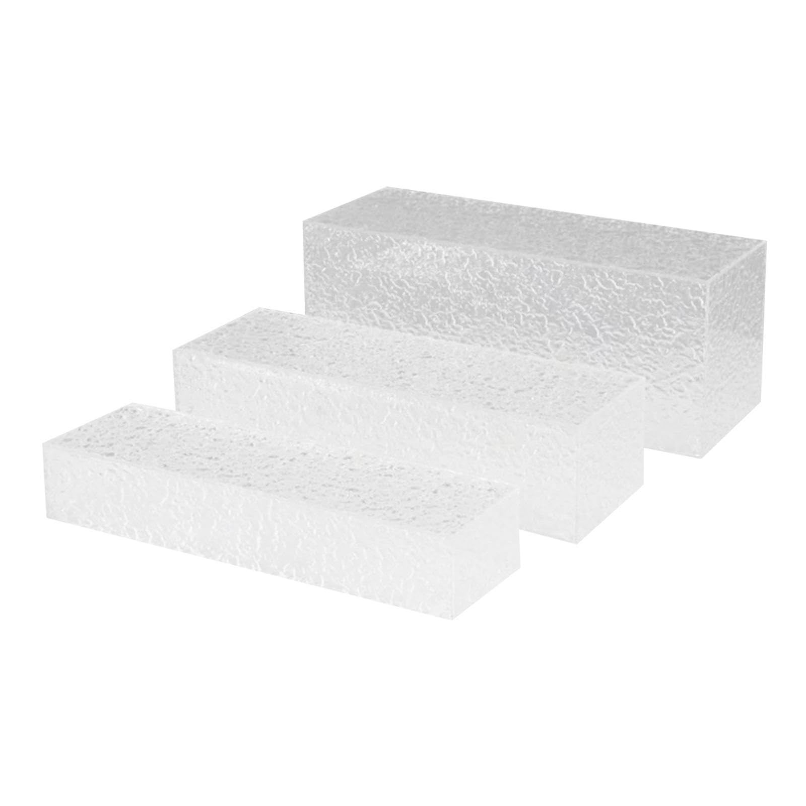 Acryl-Display-Ständer, 3X Acryl Riser Display-ständer Lebensmittel Riser Acryl Buffet Steigleitungen Oberfläche Wasser Ripple Design Tisch Kuchen Shop Display-ständer