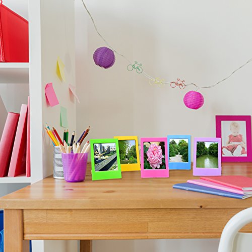 Sunmns 6 In 1 Colorful Bundle Kit Accessories Compatible With Fujifilm Instax Mini 11/9/ 8/90/ 70 Camera, Accessory Include Film Sticker, Desk Frames, Hanging Frame #TOP6