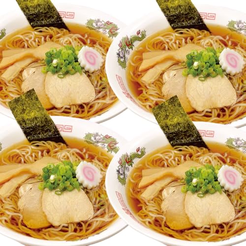 林泉堂 【秋田 中華そば 4食】 自家製ラーメン 生めん ＆ スープ あっさり 常温保存 30日 ご当地 お取り寄せ グルメ 簡単 醤油ラーメン ラーメン お試しのサムネイル