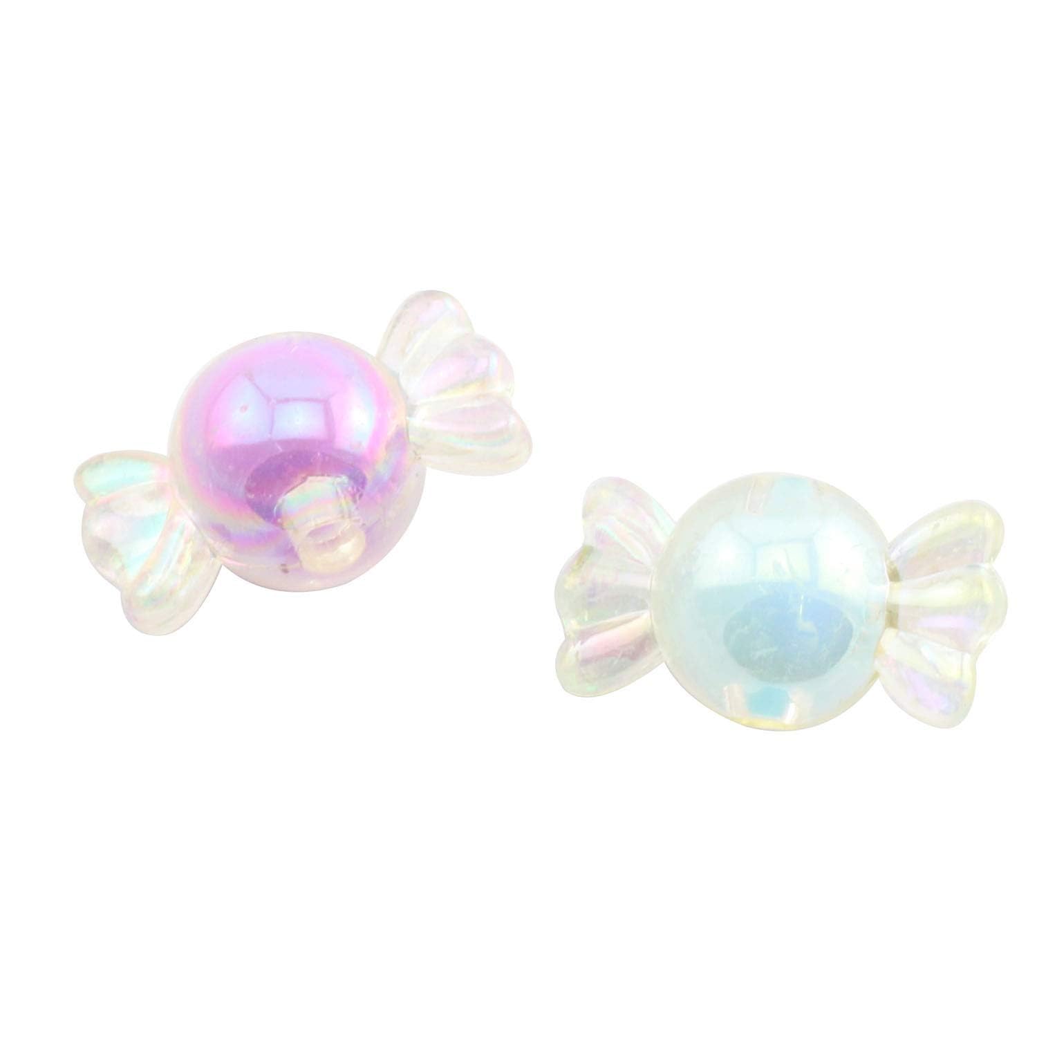 Tegg 80PCS Colorful Beautiful Candy Shaped Acrylic Charm Beads for Chain Bracelet Necklace Jewelry DIY Craft - Image 4