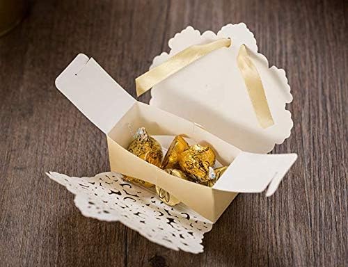Lucky Star 50x Champagne Gold Laser Cut Wedding Favor Boxes Candy Birthday Party Baby Shower Chocolate Gift - Image 4