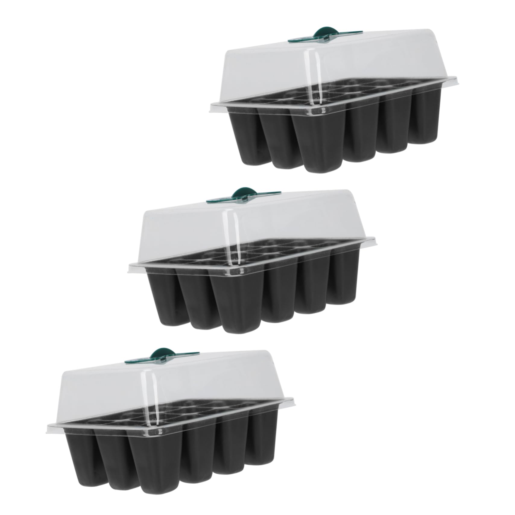 Abaodam 2 Set Scatola per Germinazione Piante Vassoi per Semina per Piante Vassoi Germinazione E Resistenti per Giardinaggio E Coltivazione Semi 3 Pezzi*2