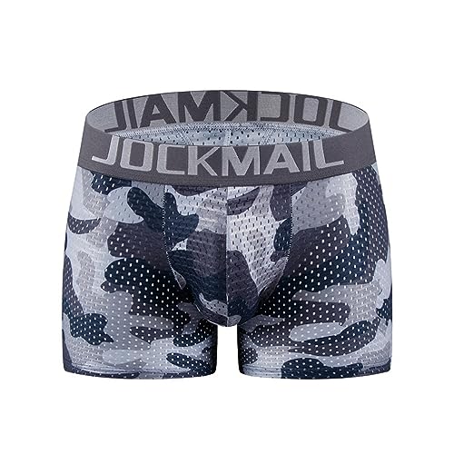 JOCKMAIL Men's Boxer Briefs Mesh Mens Underwear Boxer Back Mens Padded Underwear Boxer with Hip Pad2