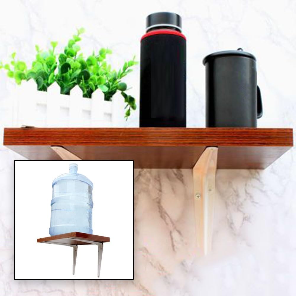 Shelf Brackets,Brackets,London Style Shelf Brackets White Heavy Duty Angle Bracket Shelf Support 2Pcs Wall Brackets for Shelves(100 mm)