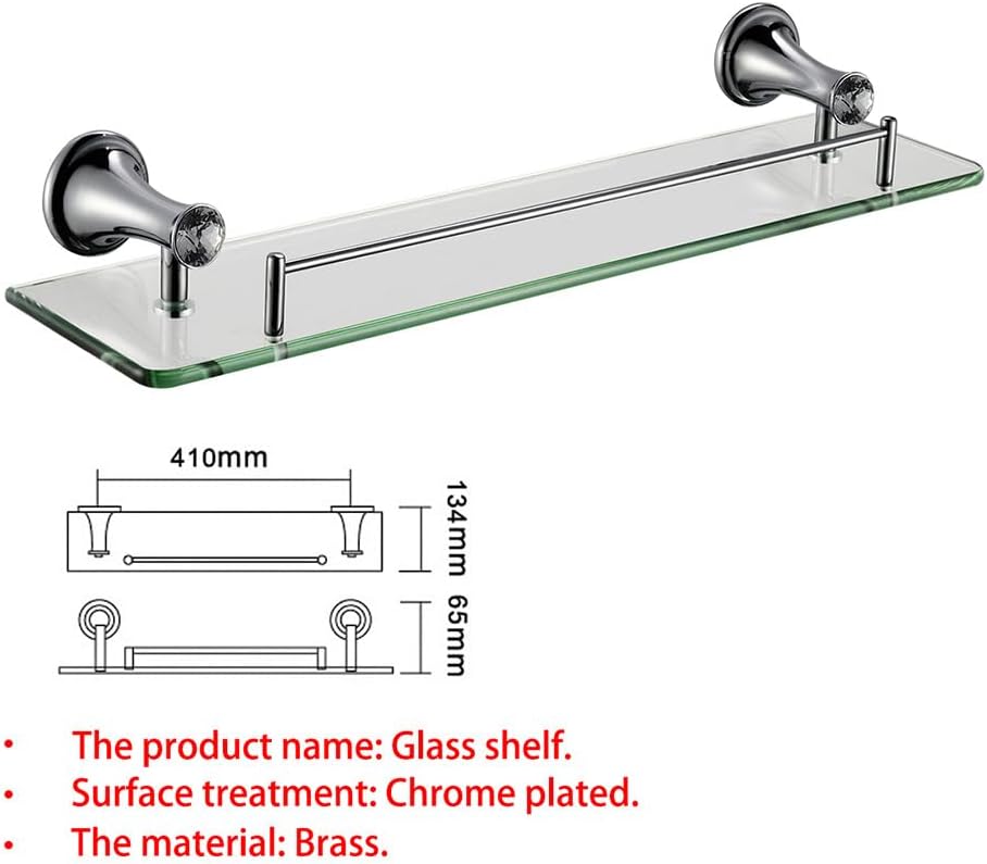 Luxury Bathroom Accessories Crystal Solid Brass Bath Hardware Set Toothbrush Holder Metal Chrome Toilet Brush Holder Towel Rack.,Tissue Holder (Glass Shelf)