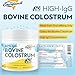 Energievoll Bovine Colostrum Supplement Powder - 60% IgG 3000 mg for Gut, Hair Growth, Beauty, and Immune, Easy to Mix, Unflavored (50 Servings)