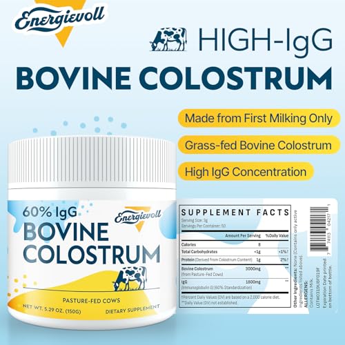 Image of Energievoll Premium Grass-Fed Colostrum-Easy to Mix, Unflavored (50 Servings)