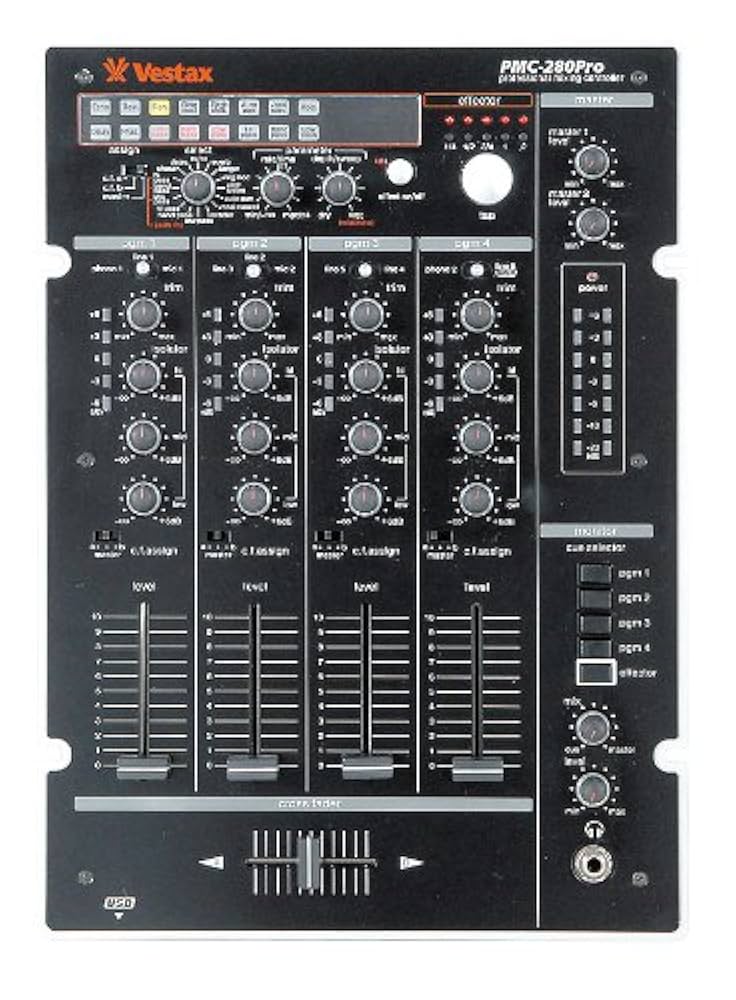 DJ機材 Vestax PMC-280 Vestax PMC-280 4-Channel DJ Mixer with Effects EQ Kill Mic
