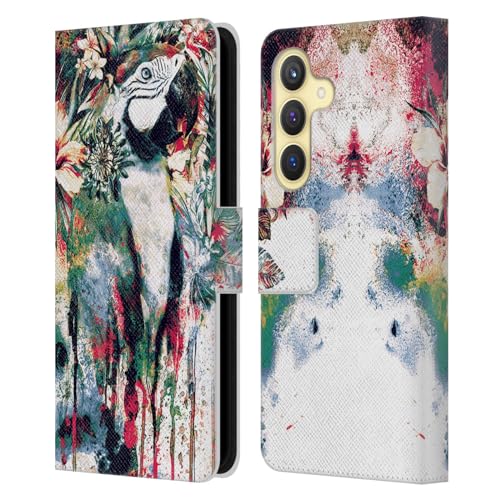 Funda Tipo Libro Samsung S24 5G Soporte Tarjetero Loro Riza Peker