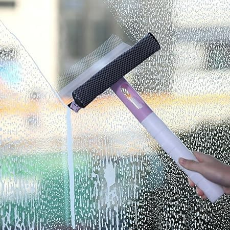 3 in 1 Window Cleaner Water Spray Cleaning Brush Brush with Wiper Scraper Bottle Glass Clean Squeegee Spray Scrape Wipe (B0D731VK31) Amazon Price History, Amazon Price Tracker