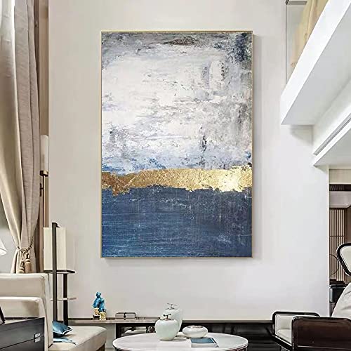 Peinture sur toile abstraite pour décor de porche de salon moderne et entrée chic
