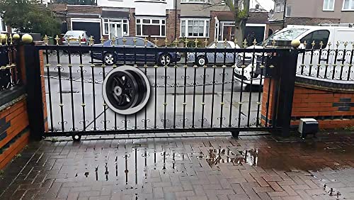 Syration 4"X1-1/2" Cast Iron V Groove Caster Wheel With Straight Roller Bearing Capacity Up To 600 Lbs (1 Black Wheel) #TOP4