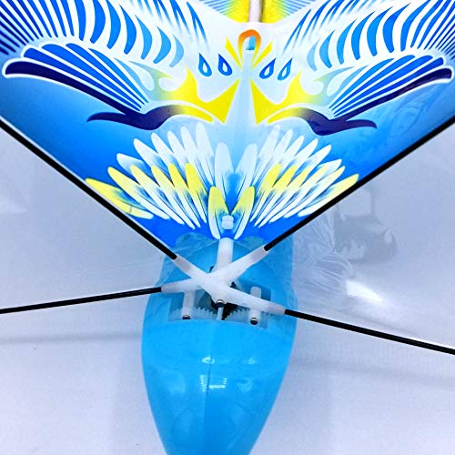 Self Flying Ebird Blue Pigeon - Electronic Flying Bird Drone Toy. Adjust The Rudder To Make The Flapping Wings Bird Fly Forward And Back To You. 3 Flying Models! No Remote Control Needed, Usb Charging #TOP4