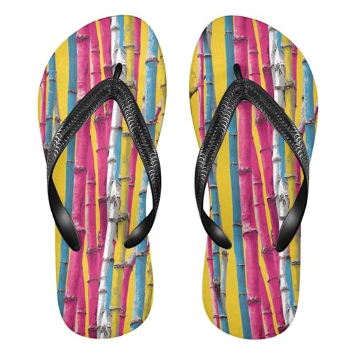 Flip Flop Sandals Colorful Tree Print for Women Men Beach Outdoor XS