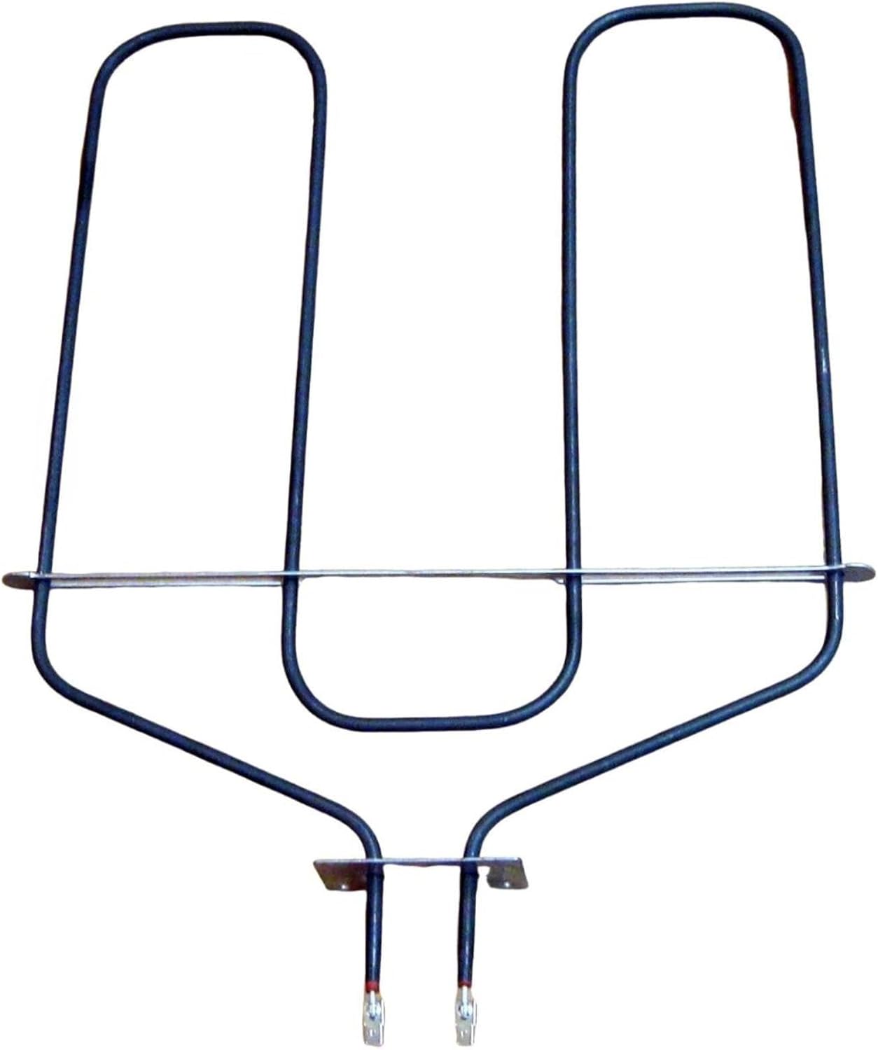 WB44K10002 Oven Bake Heating Element Compatible for GE Oven, Specifications 13-1/2 in wide, 2-5/8 in from mounting bracket to end of terminals, Heating Element Replace numbers AP2030962 PS249236