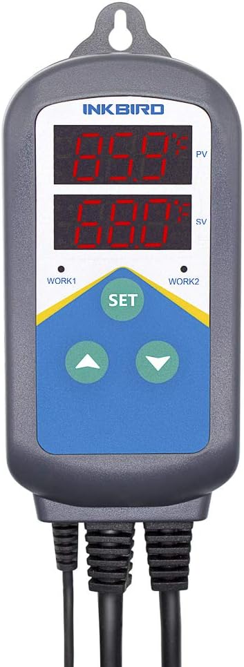 Aquarium Heater with Probe Thermostat Fish Ornamental Shrimp Reef Tanks 24 Hours Double Time with Day Night Automatic Temperature Controller
