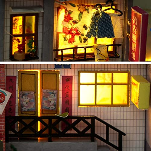 Zqwe 3D Wooden Book Stand Puzzle Diy Dollhouse Wood Bookends Book Nook Model Building Kit With Led Light For Teens And Adults To Build-Creativity Gift For Birthdays Christmas Halloween, Multicolor #TOP6