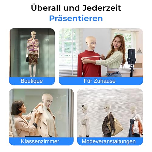 SereneLife Damen-Puppenmodell, 175 cm hoch, Mit verstellbarem Kopf, Flexiblen Extremitäten und abnehmbarem Design, Perfekt für Bekleidungsgeschäfte, Boutiquen, Ausstellungen und mehr
