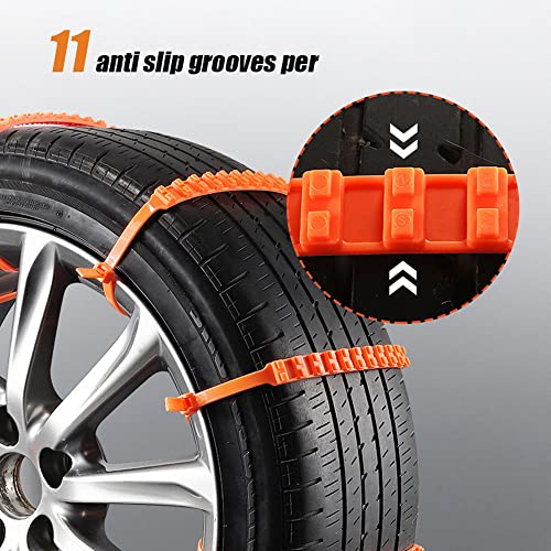 20Pcs Reusable Anti Snow Chains Of Car，Universal Adjustable Emergency Portable Snow Tire Chains For Car Suv Pickup Trucks Car Snow Chains Non-Slip Cable Tie，Adjustable Zip-Tie #TOP6