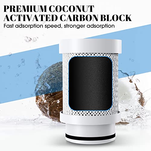 Oemiry Om-Wf01 Faucet Water Filter & Om-Wf01 Replacement Filters, Reduces 99.99% Lead, Chlorine, Heavy Metals, Bad Taste & Odor (4 Filters Included) #TOP2