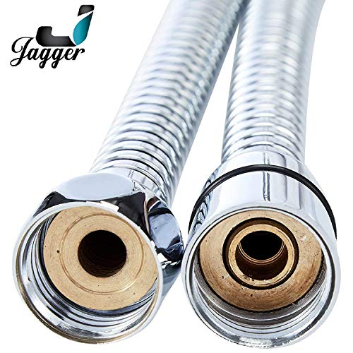 Image of JAGGER (1.5 Meter) Stainless Steel Double-Buckle Flexible Shower Hose Hand Shower Hose Shower Tube, Health Faucet Tube for Bathroom, Flexible Tube, Faucet Pipe for Toilet (Pack of 1)