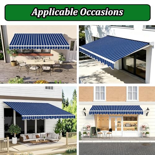 Auvent de terrasse imperméable et résistant aux UV avec toile polyester 300g/m² - 6