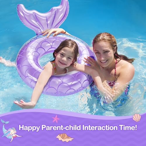 MoKo Pool Floats, Mermaid Inflatable Swim Tubes Floaties