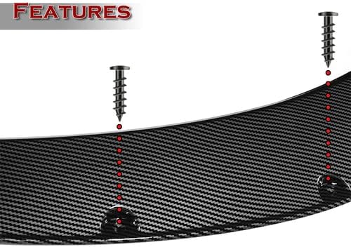 Universal ABS 4 Pieces 890mm 34" Front + Rear Flexible Car Fender Flares Extra Wide Body Wheel Arches (Painted Carbon Style)