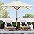Best Choice Products 9ft Deep Square Solar Powered LED Lighted Patio Umbrella w/Faux Wood Texture, UV-Resistant Fabric, Hand Crank - Ivory