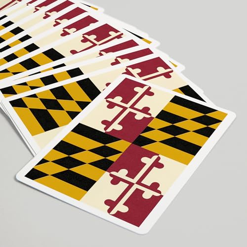 Maryland State Flag, naipes póker 52 cartas miniatura 5