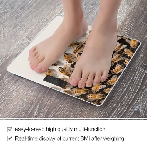 Báscula digital de baño Bees con pantalla LCD y plataforma de vidrio templado miniatura 5