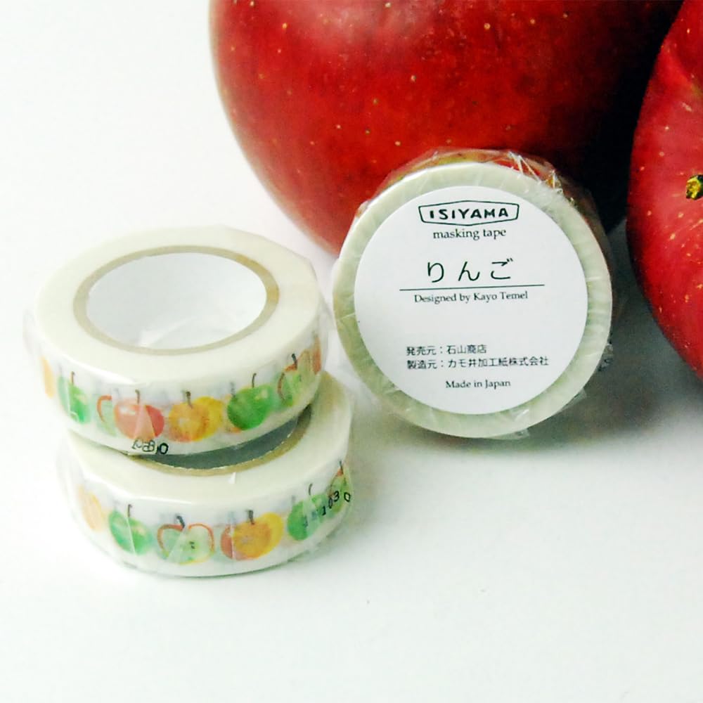Amazon.co.jp: 石山商店オリジナルマスキングテープ [りんご]: 文房具