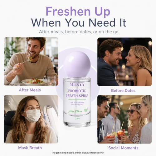 Image of Probiotic Breath Spray for Bad Breath, 2-Pack, Alcohol-Free