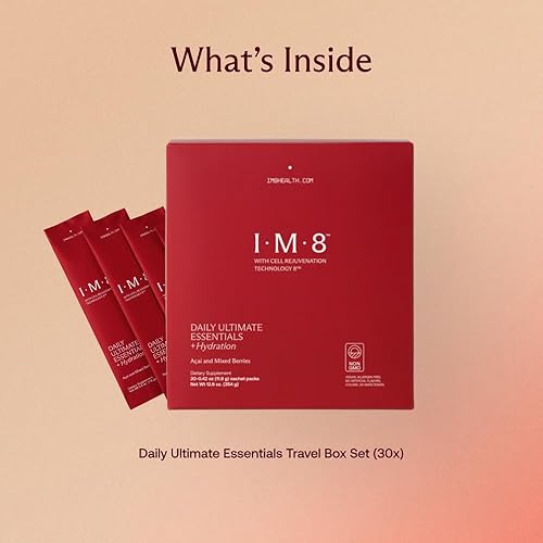Miniatura 3 de IM8 Daily Ultimate Essentials Suplemento multivitamínico todo en uno, 92 ingredientes ricos en nutrientes CoQ10, probióticos, vitaminas, verduras,