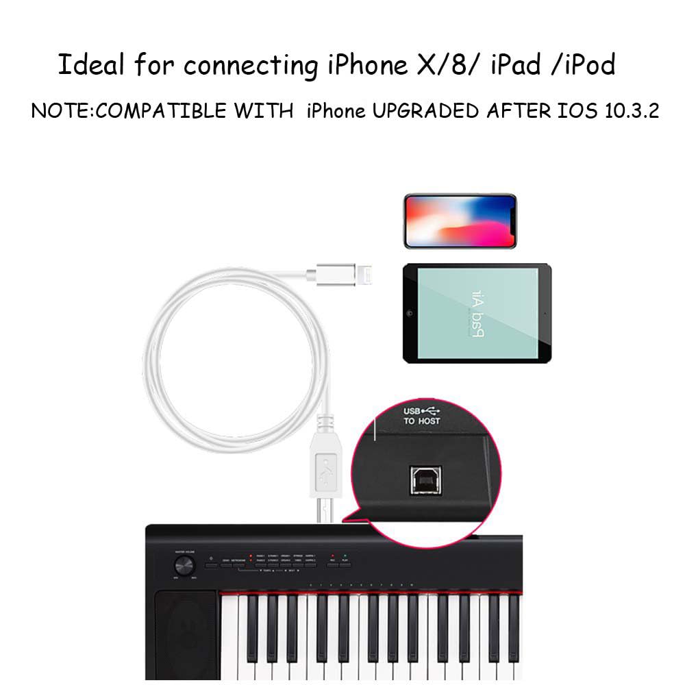Amazon.co.jp: Lightning to USB 2.0ケーブルタイプB接続ケーブル