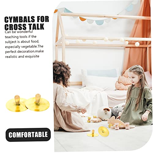 FAVOMOTO 2 Unidades Címbalo Cobre 10cm Instrumento Orff Mini Pratos De Dedo Tambor De Mão Tambor Fol