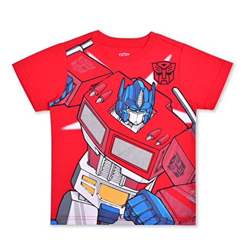 Transformers Bumblebee And Optimus Prime Boys’ 4 Pack T-Shirts For Little Kids - Blue/Yellow/Black/Red #TOP1
