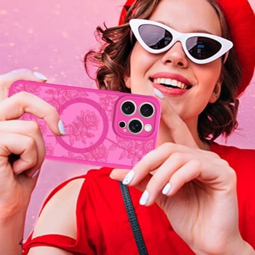Coque iPhone 15 Pro Max antichoc mate anti-traces rose à tournesols - 6
