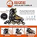 PAPAISON Inline Skates for Boys and Girls with Full Light up Wheels, Beginner Adjustable Illuminating Roller Skates for Kids Youth Women and Men