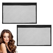 Qianyu 2 Pcs Hair Stretcher Lengthening Net Curly Length Maintainer Prevent Shrinkage Looser Wave Ringlets Hair Styling Tools Adjustable Mesh Hair Wrap for Overnight Styling An Elongated Look